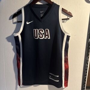 Nike USA Olympics Sparks of Destiny Basketball‎ Jersey Youth Medium (10/12) Blue